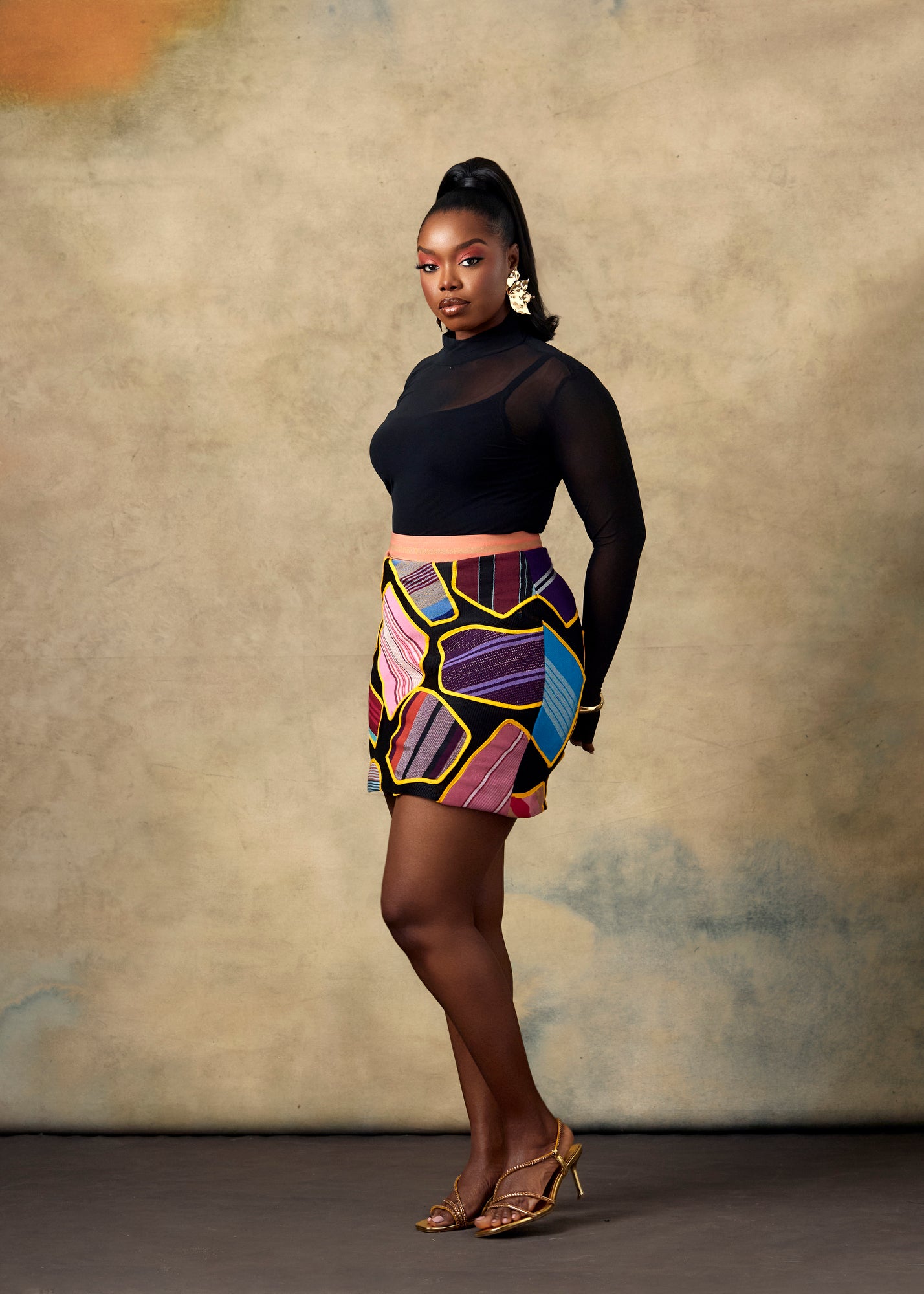 PATCHWORK MINI SKIRT