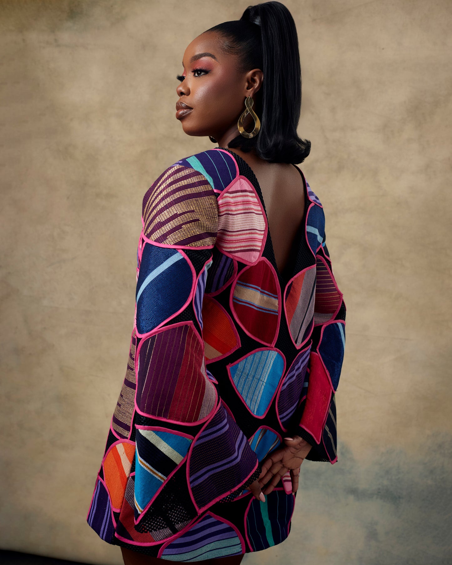 PATCHWORK SHIFT DRESS