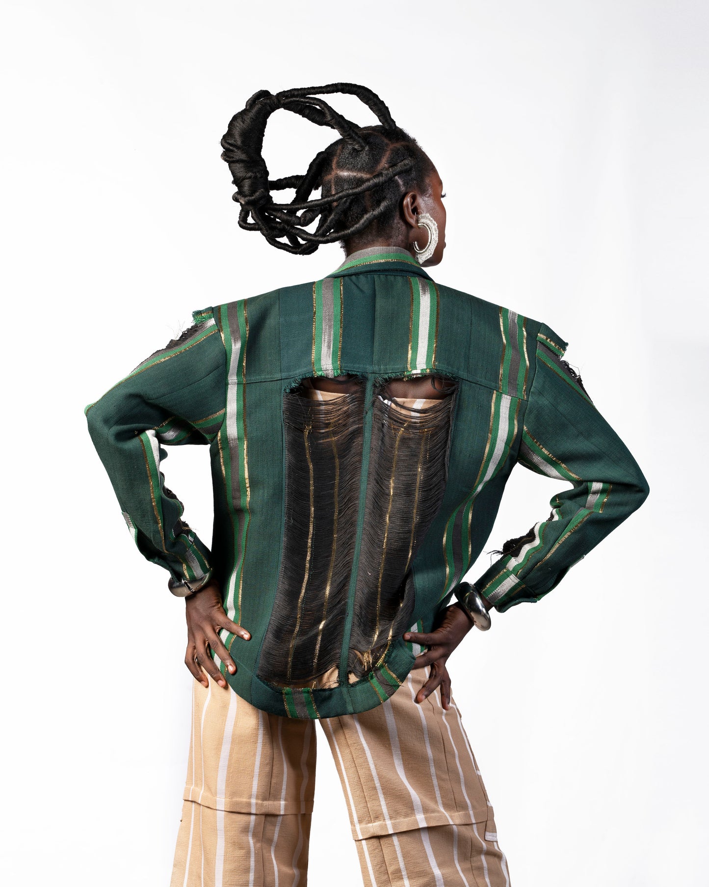EMERALD RIPPED JACKET