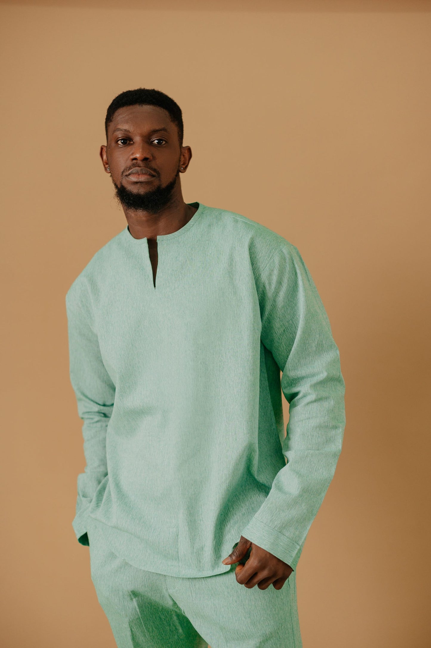 MINT LINEN TROUSER SET