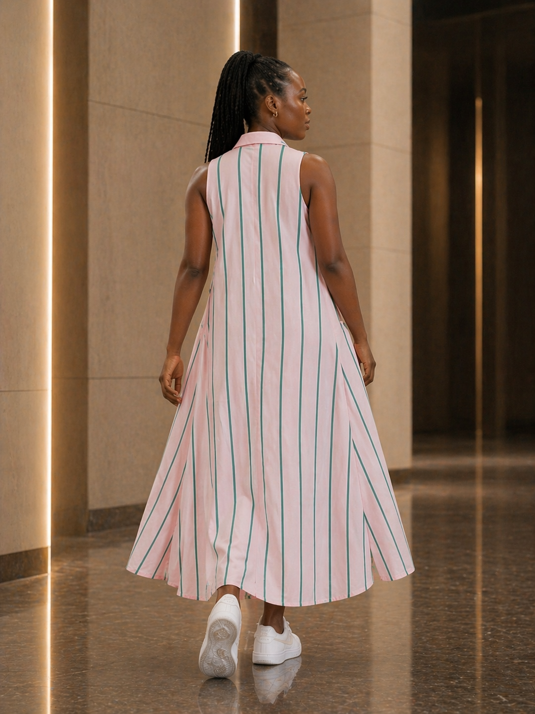 STRIPE SHIRT DRESS