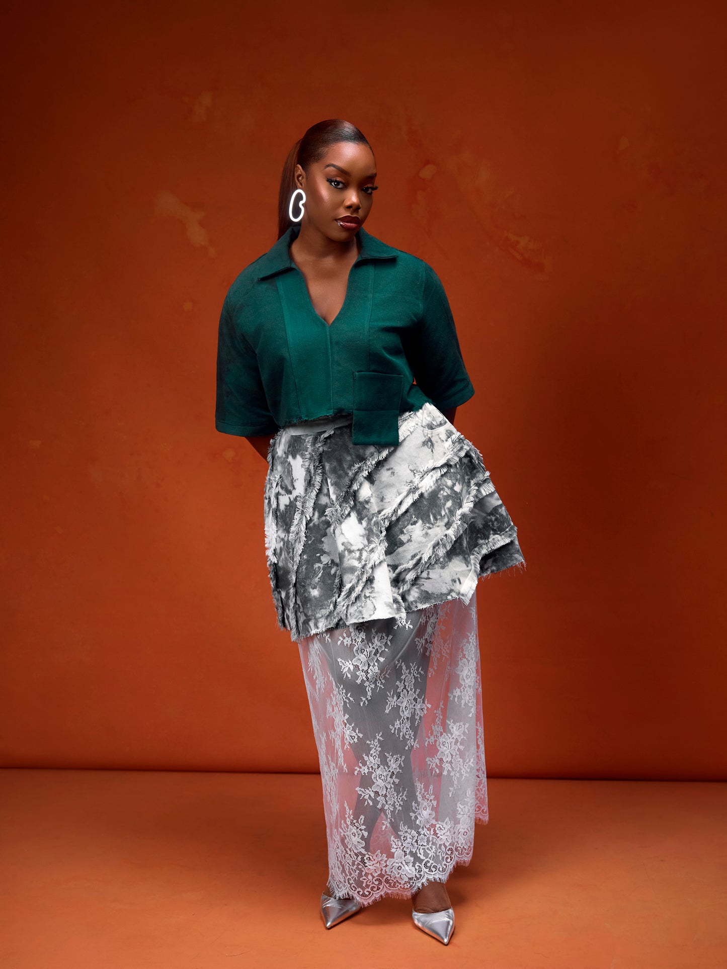 CROPPED SHIRT (GREEN)