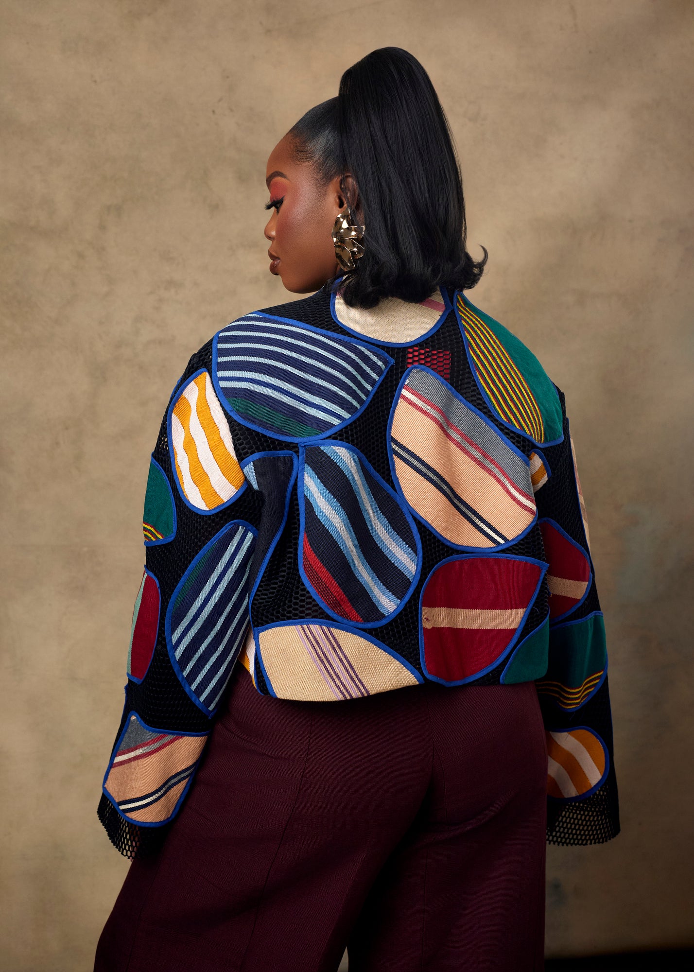 PATCHWORK CROP JACKET