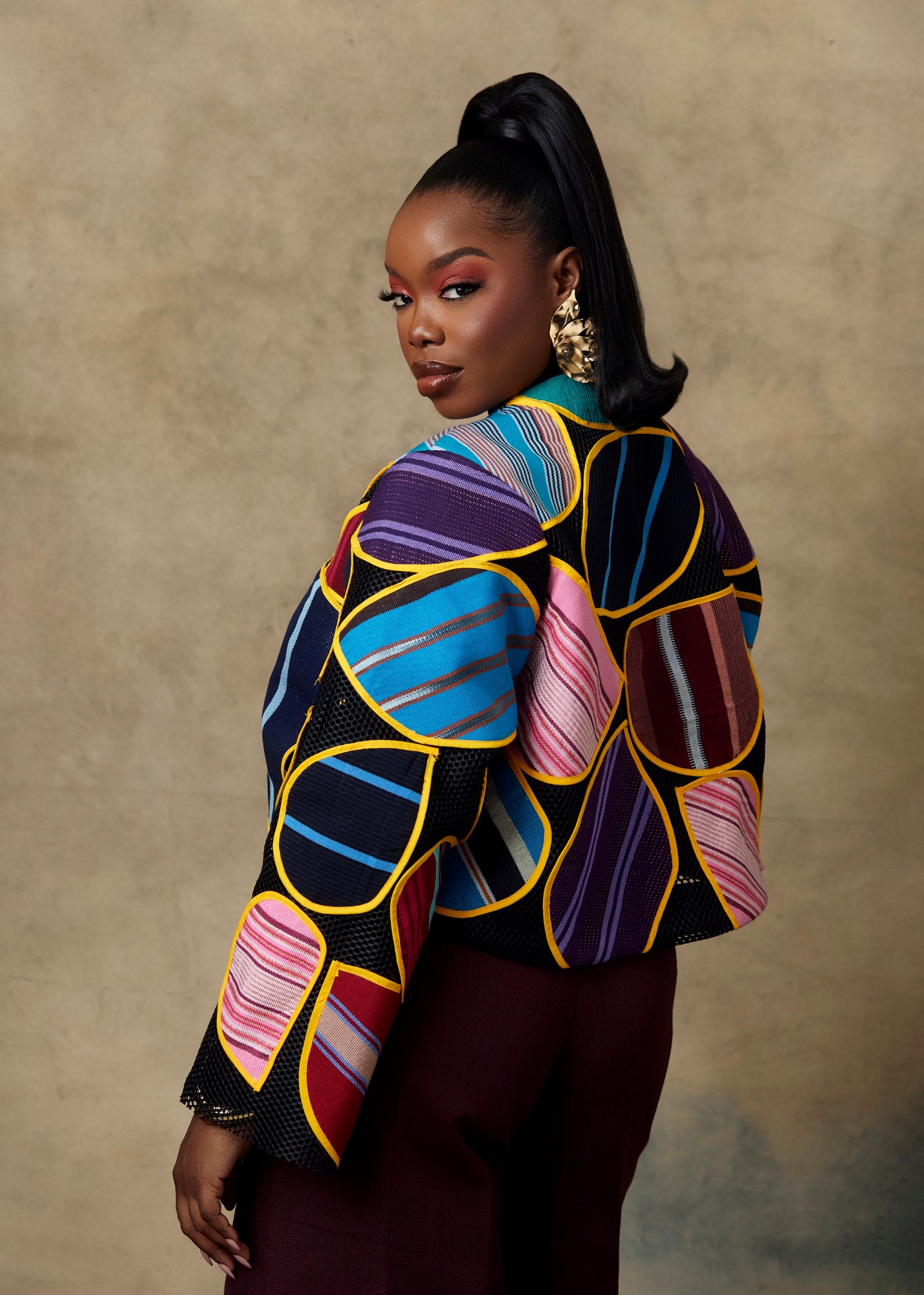 PATCHWORK CROP JACKET