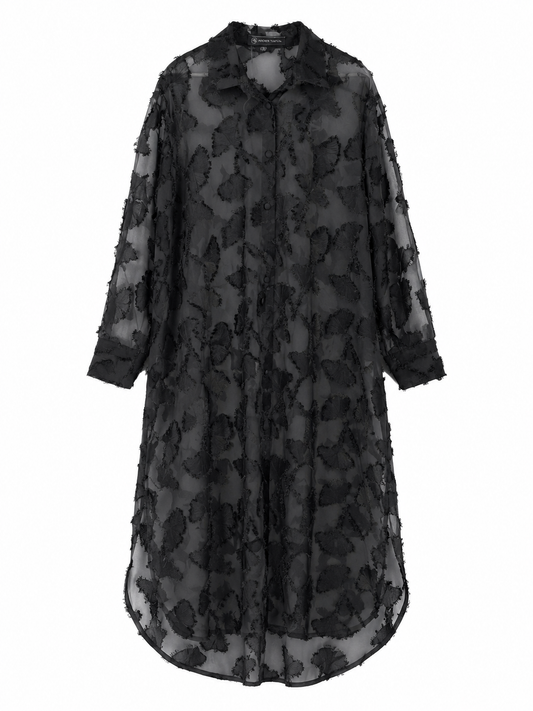 CHIFFON SHIRT DRESS