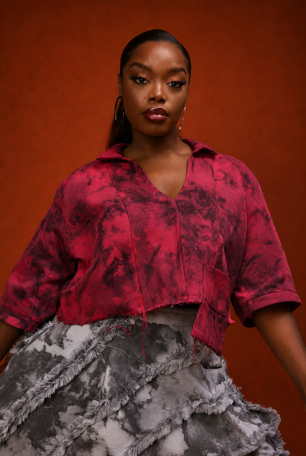 CROPPED SHIRT (PINK)