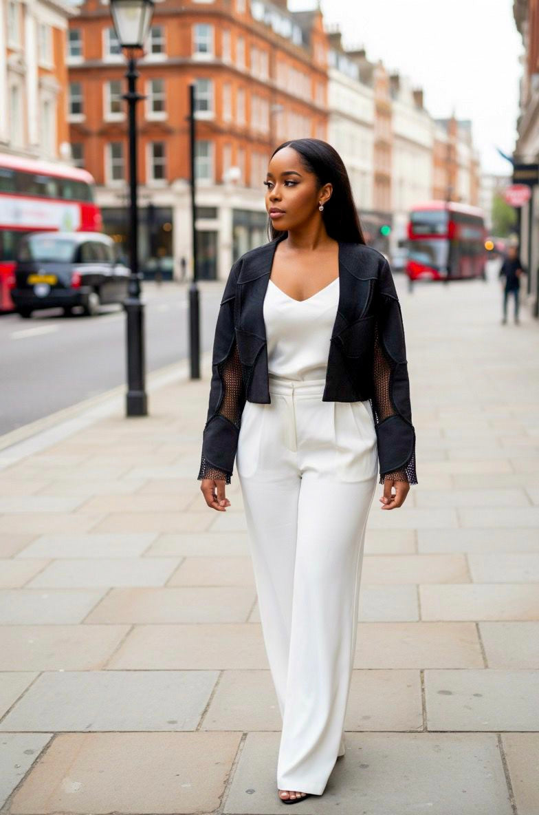 BLACK PATCHWORK JACKET