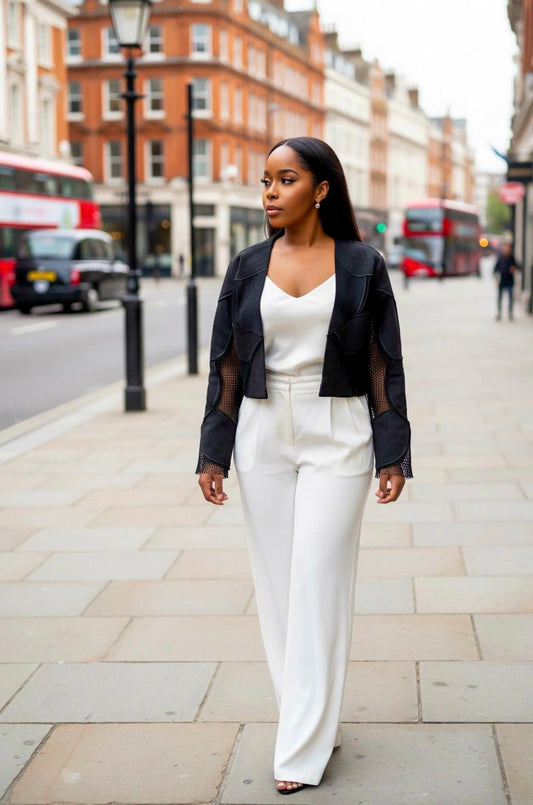 BLACK PATCHWORK JACKET