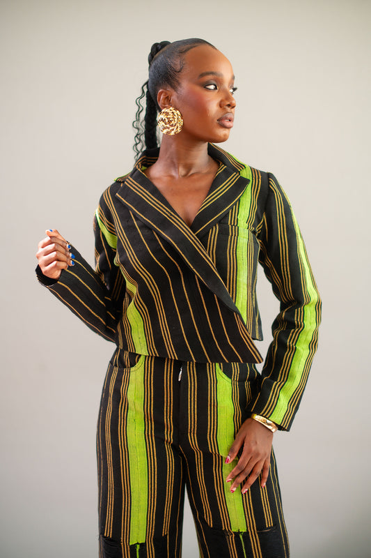 EBONY ASYMMETRIC BLAZER