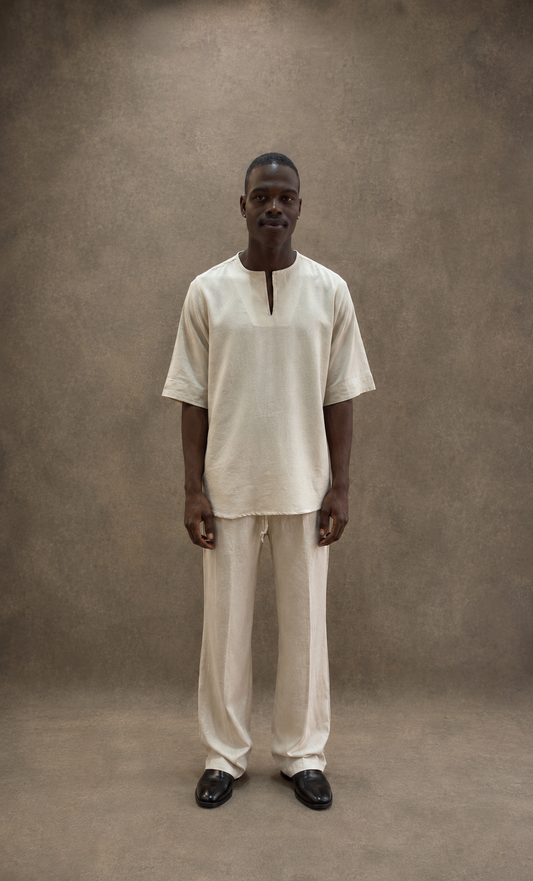 BEIGE LINEN SHIRT