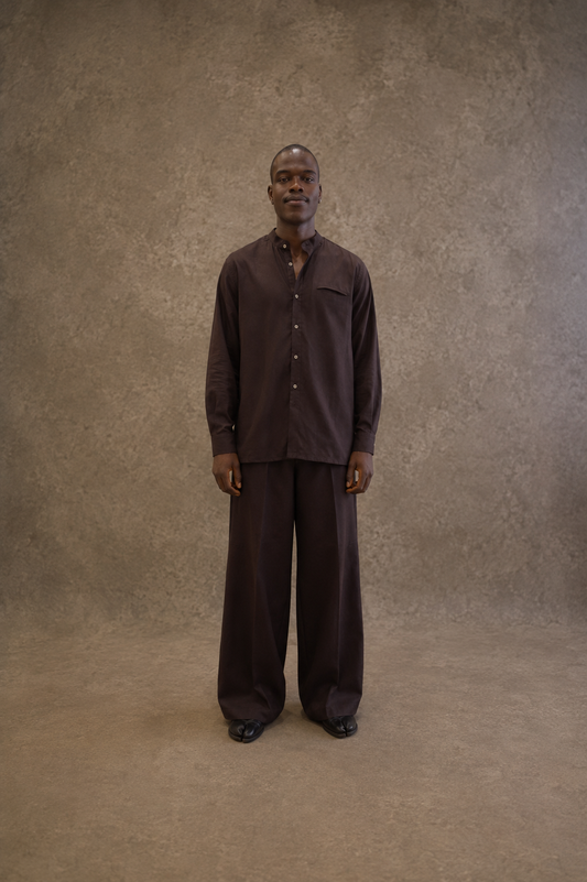 BROWN WIDE LEG PANTS